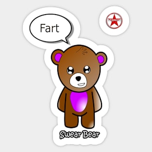 Geek Girl - SwearBear - Fart Sticker